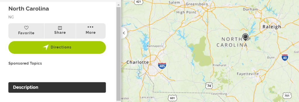 Mapquest North Carolina